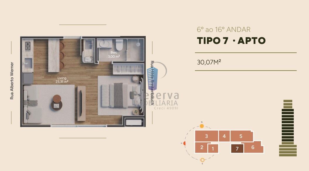 Apartamento, 1 quarto, 30 m² - Foto 3