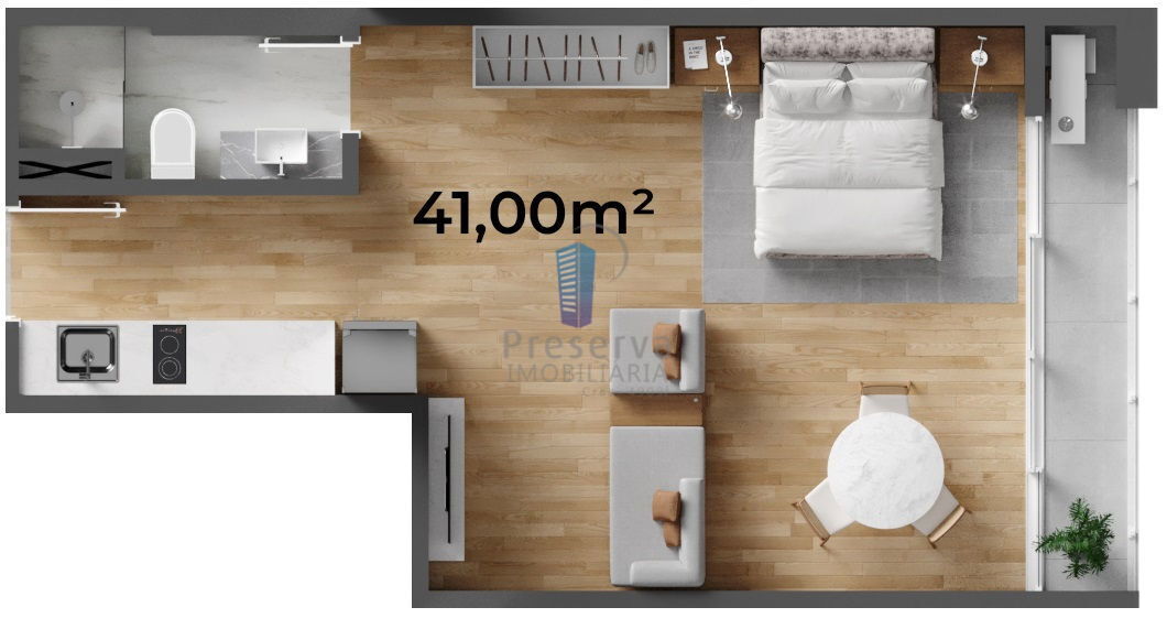 Apartamento, 1 quarto, 46 m² - Foto 22