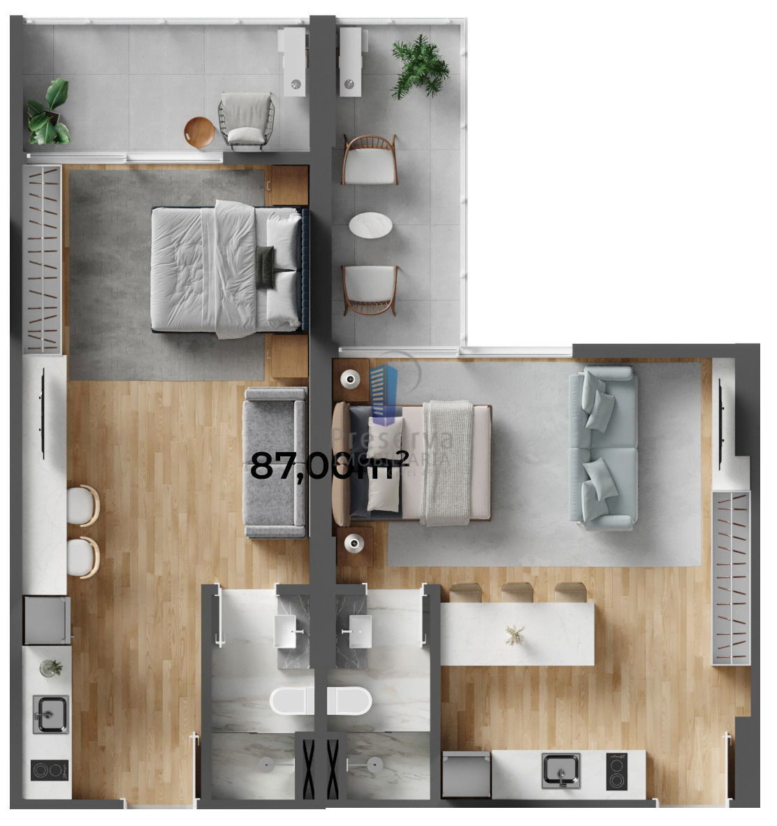 Apartamento, 1 quarto, 46 m² - Foto 29