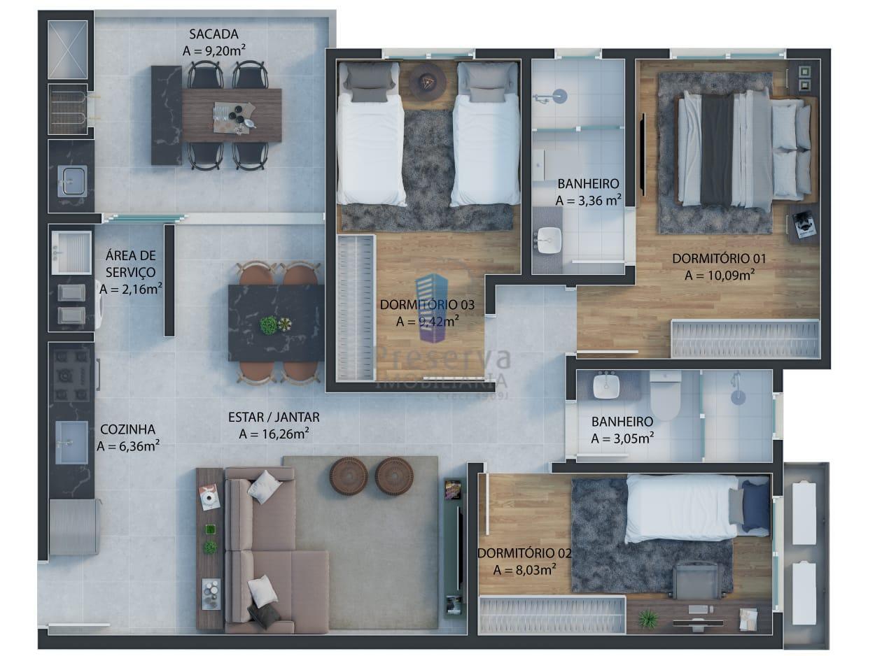 Apartamento à venda com 3 quartos, 79m² - Foto 5