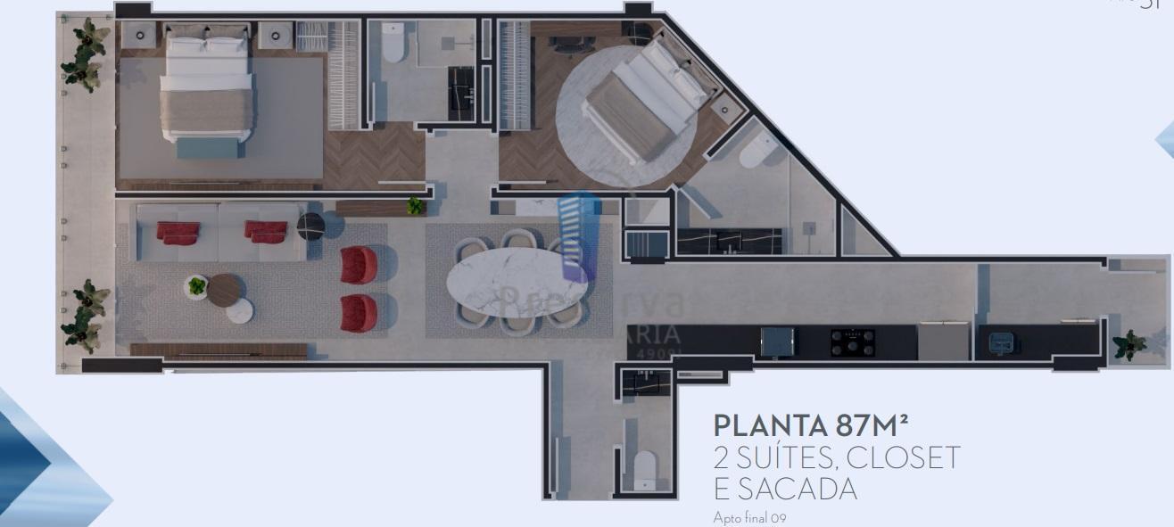 Apartamento à venda com 2 quartos, 93m² - Foto 9