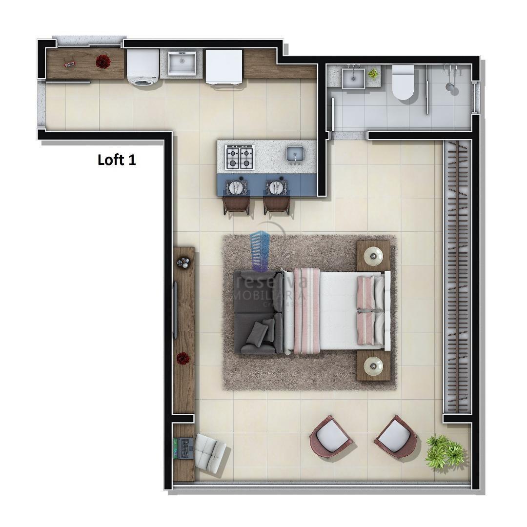 Apartamento à venda com 1 quarto, 45m² - Foto 2