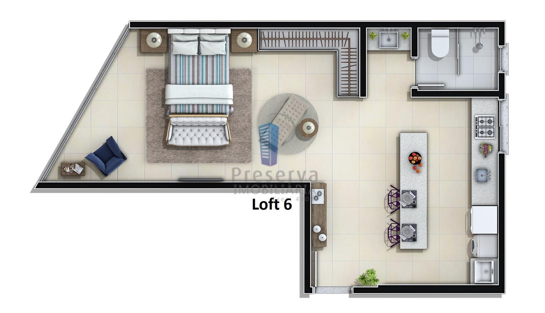 Apartamento à venda com 1 quarto, 45m² - Foto 6