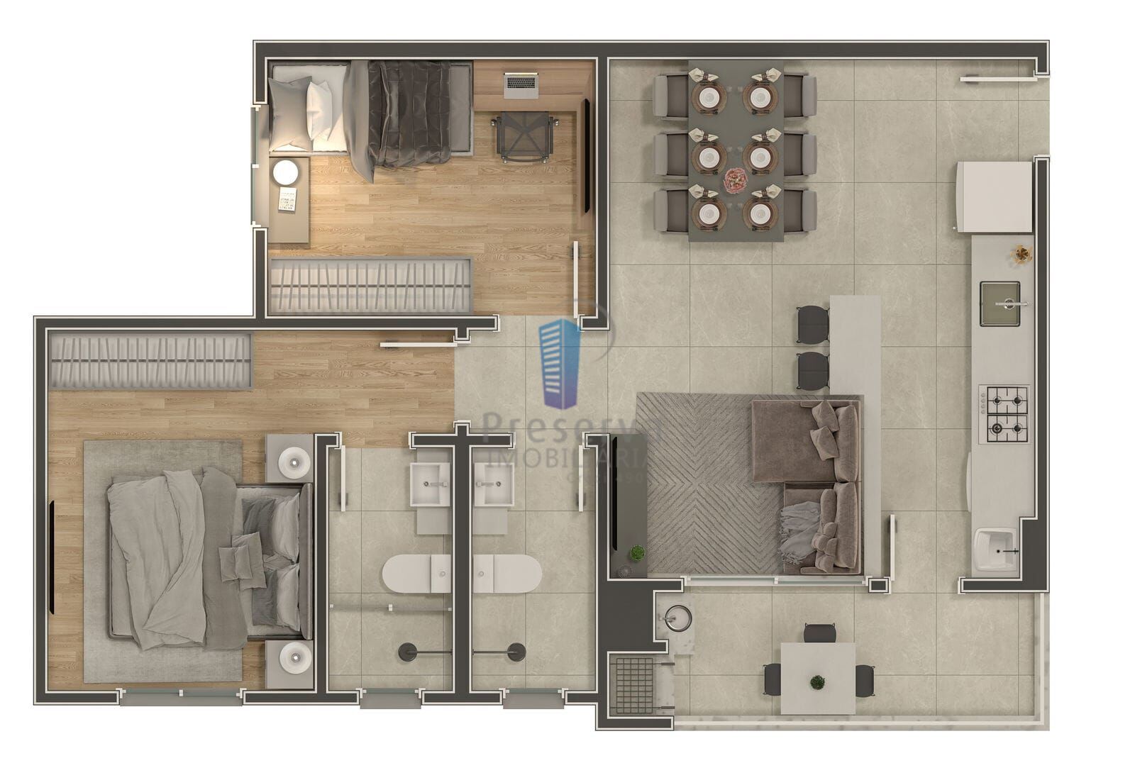 Apartamento à venda com 2 quartos, 59m² - Foto 5