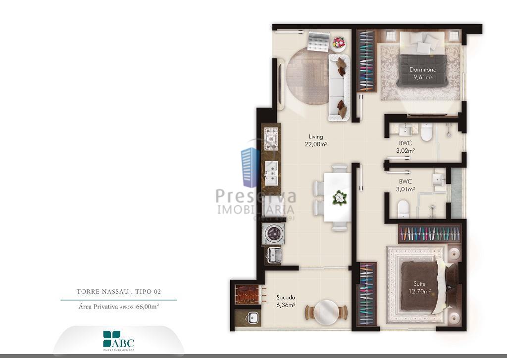 Apartamento à venda com 2 quartos, 64m² - Foto 12