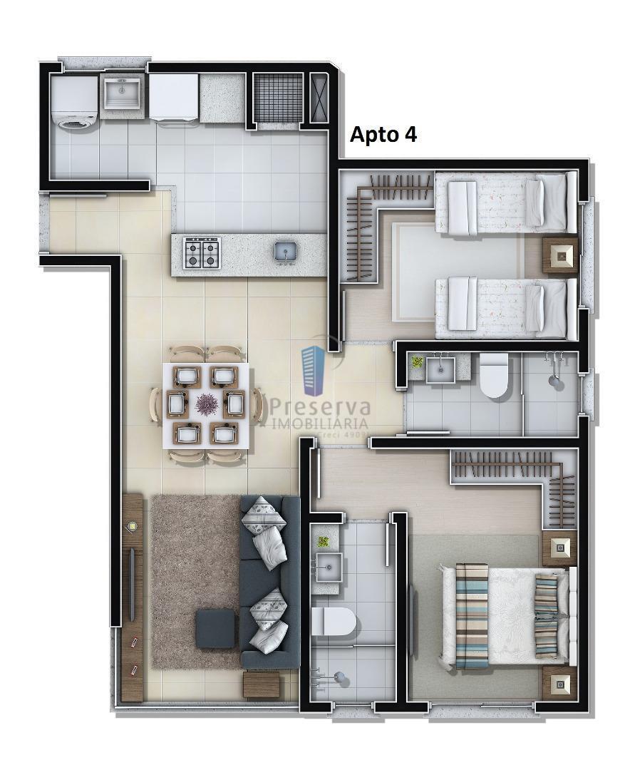 Apartamento à venda com 2 quartos, 72m² - Foto 2