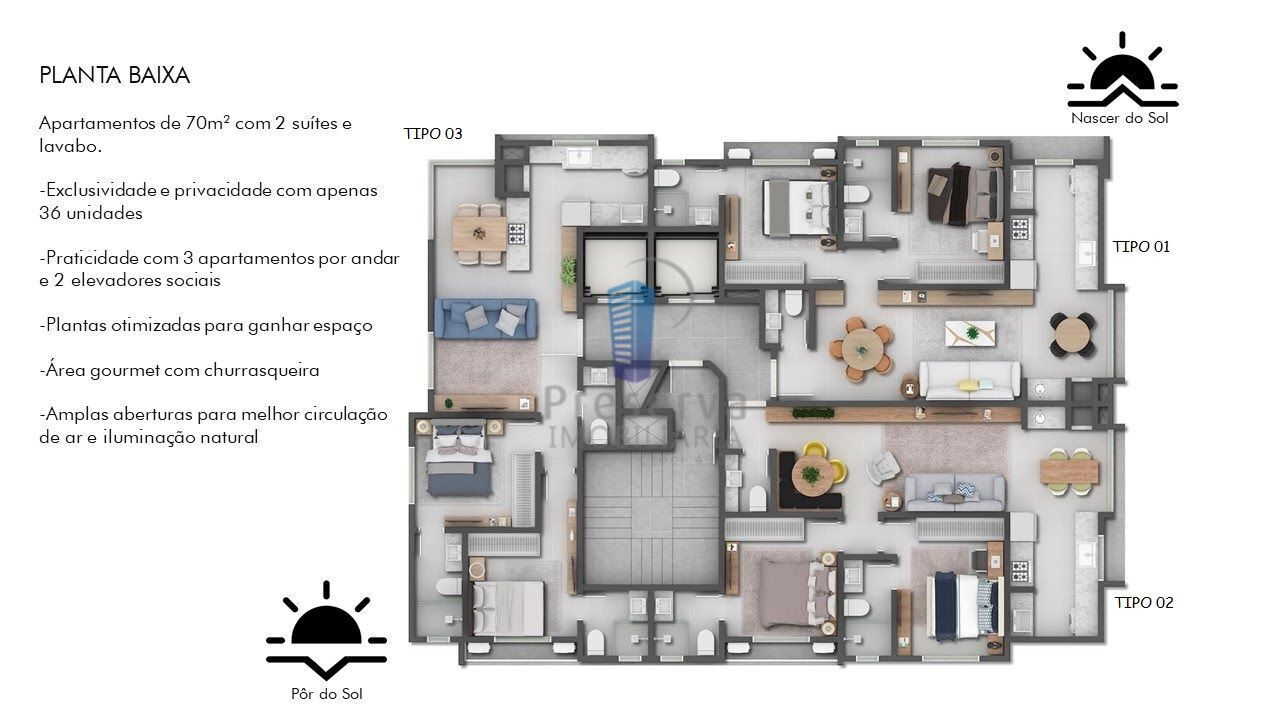 Apartamento à venda com 2 quartos, 70m² - Foto 3