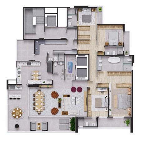 Apartamento à venda com 4 quartos, 267m² - Foto 2