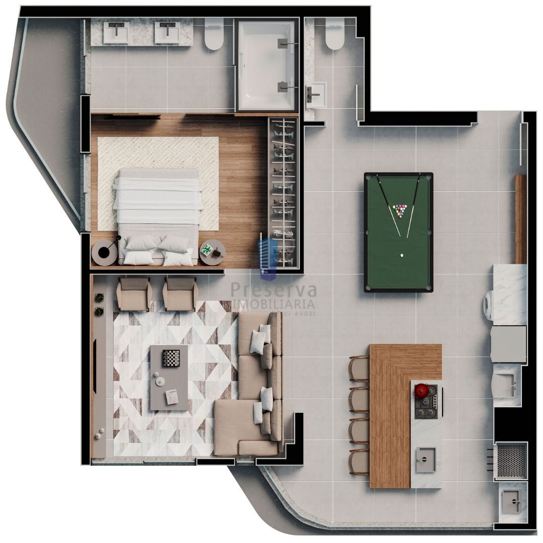 Apartamento à venda com 2 quartos, 220m² - Foto 2