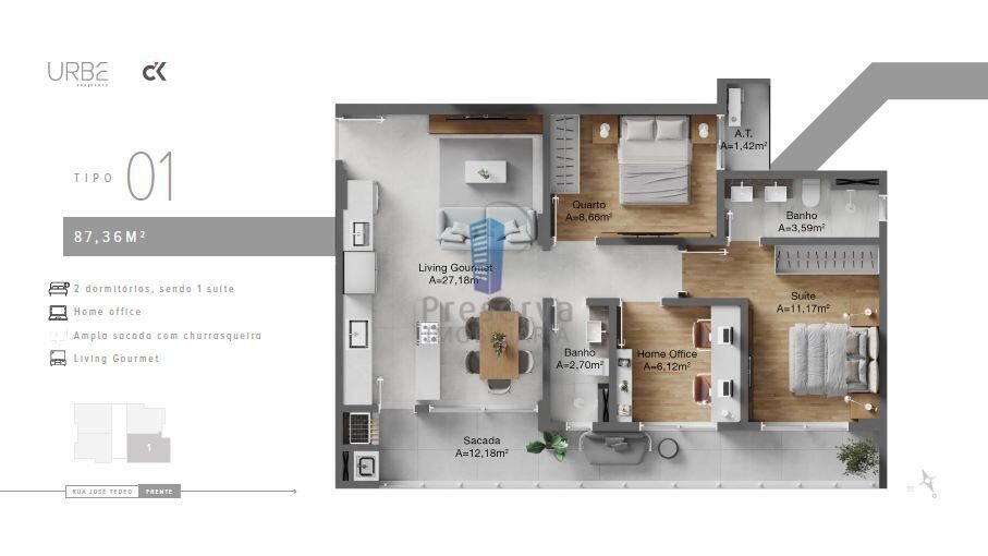 Apartamento à venda com 2 quartos, 68m² - Foto 8