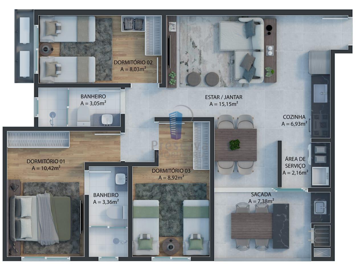 Apartamento à venda com 2 quartos, 75m² - Foto 6