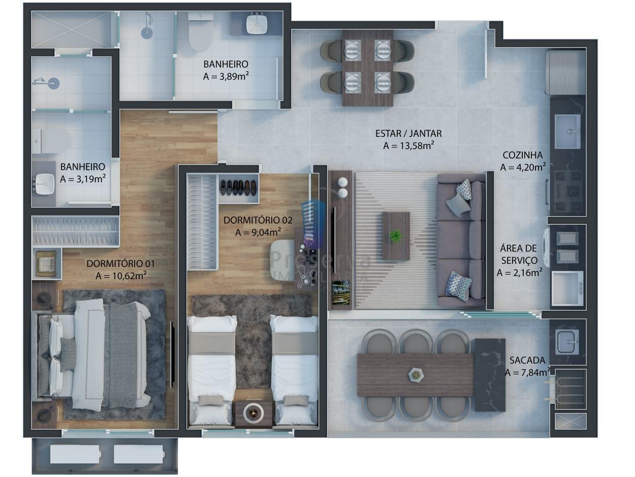 Apartamento à venda com 2 quartos, 79m² - Foto 6