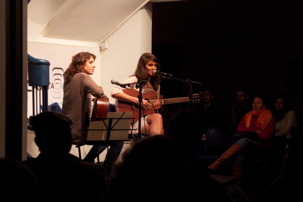 Carina Levitan e Carmen Correa em Tricotando o som | Foto:Igor Sperotto