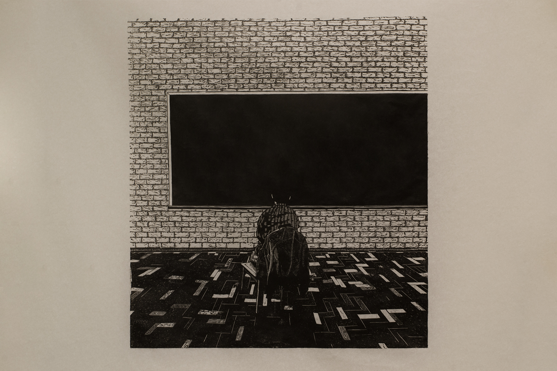 Quadro negro em branco