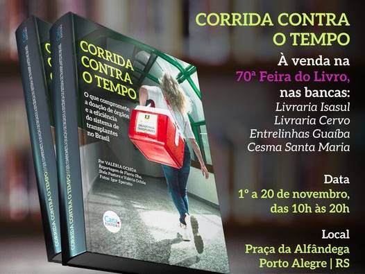 Livro sobre transplantes na Feira do Livro