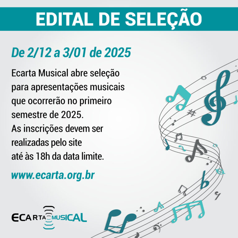 Edital Ecarta Musical 2025 – Primeiro semestre