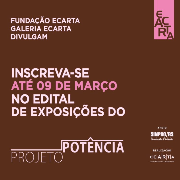 Edital para exposições na sala do Projeto Potência – 2025