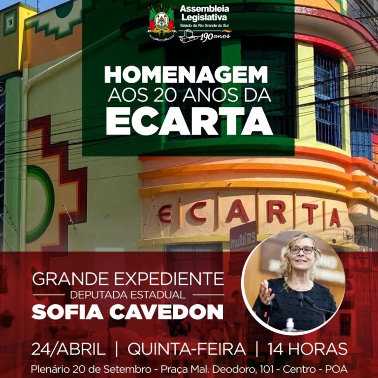 Fundação Ecarta completa 20 anos e recebe homenagem  da Assembleia Legislativa nesta quinta-feira
