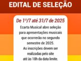 Edital Ecarta Musical para segundo semestre 2025