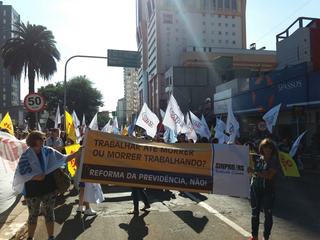Santa Cruz do Sul| Mobilização contra a reforma da Previdência
