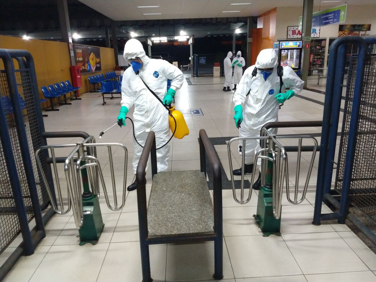 Exército Brasileiro em operação de higienização em Rodoviária de Natal(RN)