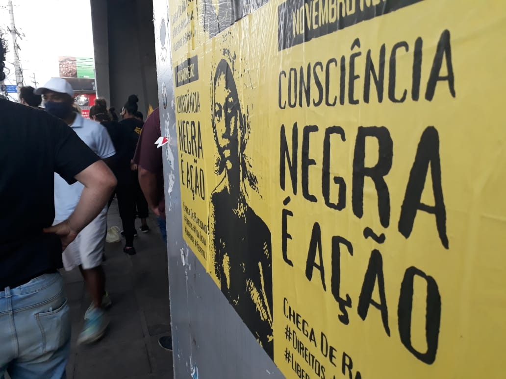 Ato marca uma semana do assassinado de João Alberto ocorrido no Carrefour em Porto Alegre