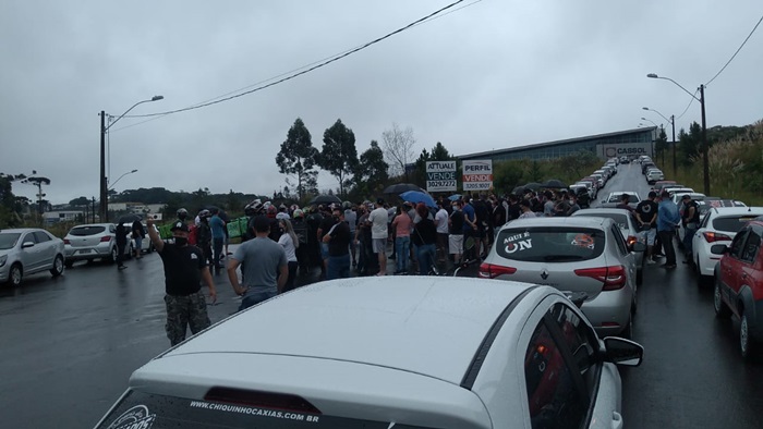 Em Caxias do Sul, na Serra Gaúcha, categoria informou a adesão de 650 motoristas