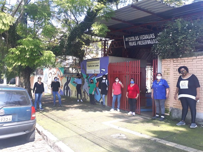 Servidores da educação infantil pública da capital estão em greve desde o dia 7 contra a reabertura das escolas na pandemia