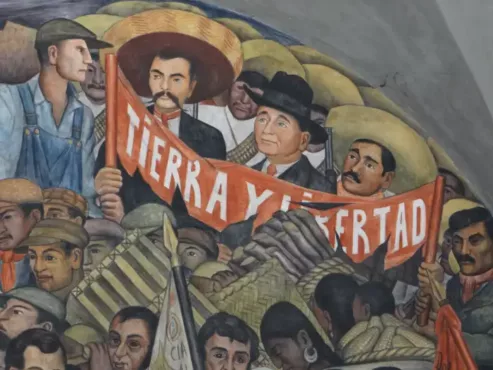 A utopia, a história e o desafio de governar | Imagem: Detalhe do mural ‘História do México’, de Diego Rivera, Palácio Nacional, Cidade do México/ Domínio Público
