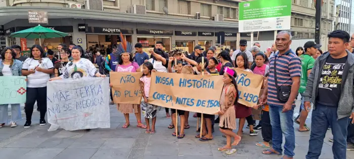 Cresce mobilização contra reintegração de terra ocupada por indígenas no Salto do Jacuí