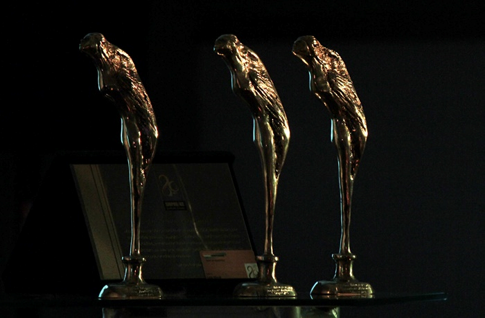Troféu Pena Libertária foi criada especialmente para a premiação pelo artista Gustavo Nakle