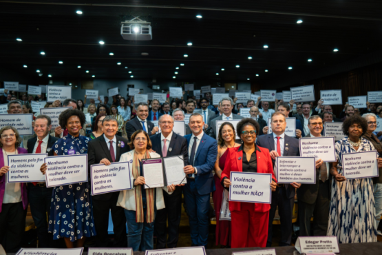 Homens públicos lançam manifesto nacional pelo fim da violência contra as mulheres | Foto: Daniel Kazeil/Conab