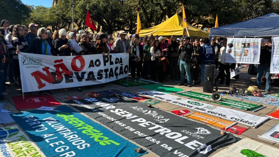 Sinpro/RS Ambiental mobiliza professores contra PL da devastação | Foto: Anahi Fros/Agapan/Divulgação