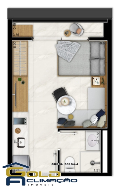 67f64c61-0172-402d-b7e7-47e361c60492-GOLDIMOVEIS APARTAMENTO Vila Mariana 4773 Studio novo à venda na Vila Mariana – 23 m² | Lazer com piscina