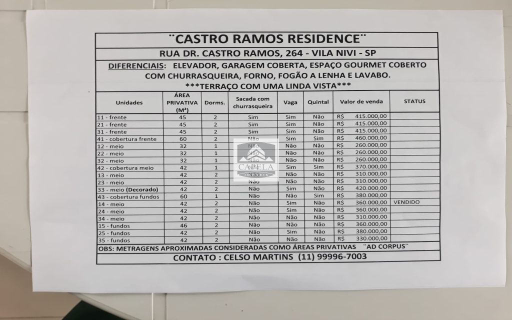 239970a7-9b55-408e-9608-9c862f3f7826-CAPELA APARTAMENTO Vila Nivi 11373 Cobertura de 1 dormitório a venda a 5 minutos do metrô Tucuruvi