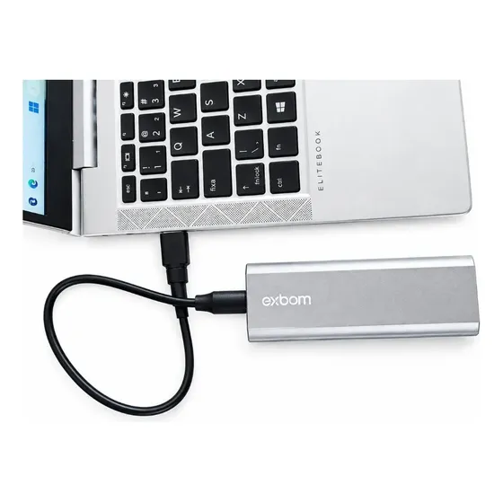 Ssd Externo Portátil M.2 Nvme 1tb Exbom Usb-c 3.1