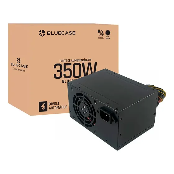 Fonte De Computador 350w Automatica Conector Bluecase
