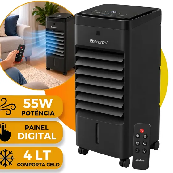 Climatizador Ar Enerbras Digital 55w 4l Controle Remoto Climatizador Ar Enerbras Digital 55w 4l Controle Remoto