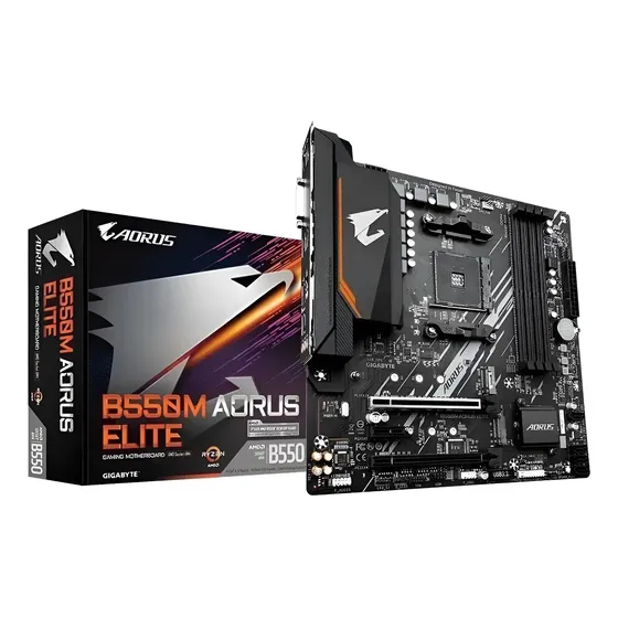 Placa-mãe Gigabyte Amd Am4 B550m Aorus Elite Ddr4 M-atx C/nf