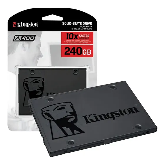 Hd Ssd 240gb Sata 3.0 Kingston A400 500mb/s Gravação 350mb/s - Excelente (Recondicionado)