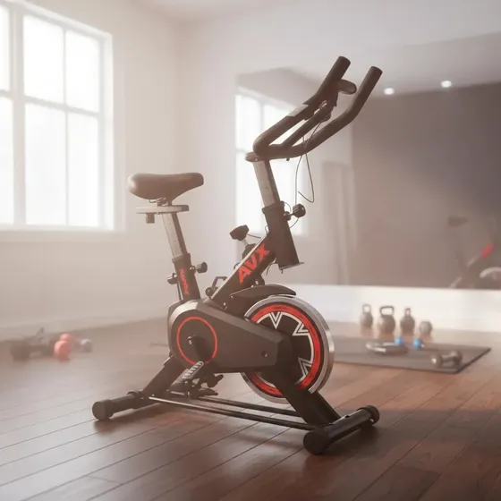 Bicicleta Fitness Ergométrica Cardio Preto E Vermelho De Aço