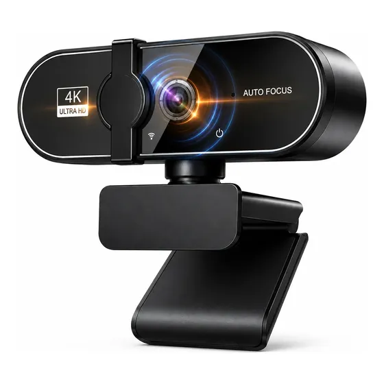 Webcam 4k Microfone Foco Automático 120° Usb Camera Para Pc
