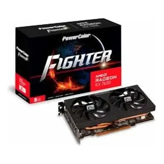 Placa De Vídeo Powercolor Amd Radeon Rx-7600 8gb Gddr6