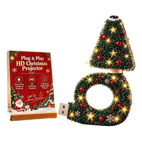 2027 New Christmas Tree Holiday Projector, Plug-and-play Hd