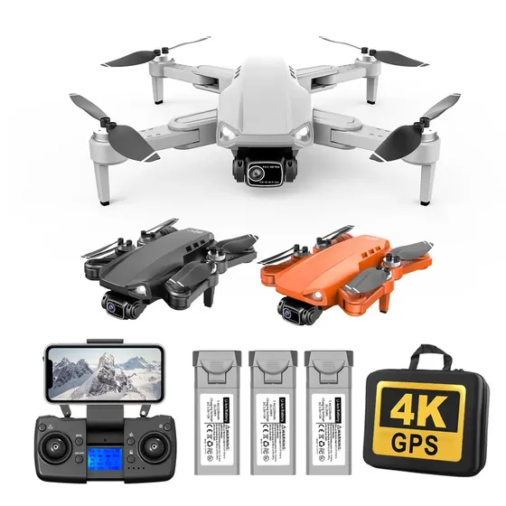 LYZRC L900 PRO SE Drone GPS Profissional 4K Camera FPV Drones Com 3 Baterias E Bolsa Cinza