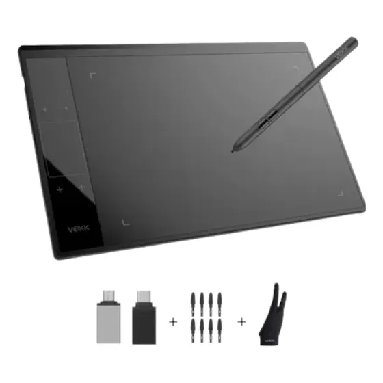 Tablet Desenho Veikk A30 V2 10x6 Caneta Sem Bateria