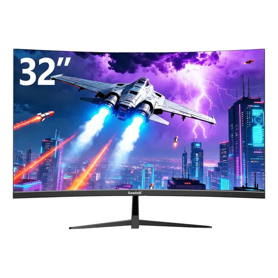 Monitor Gamer Curvo Gawfolk 32 2k 180hz Hdmi/dp Gf320i 127/220vpreto