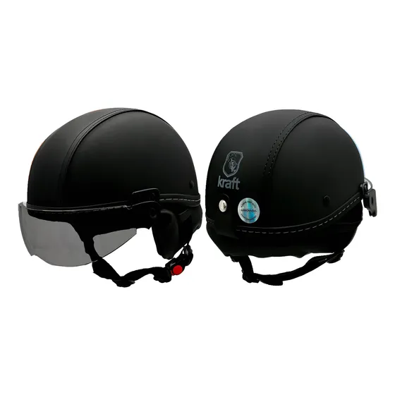 Capacete Coquinho Kraft Com Viseira Fumê Bike Moto Elétrica