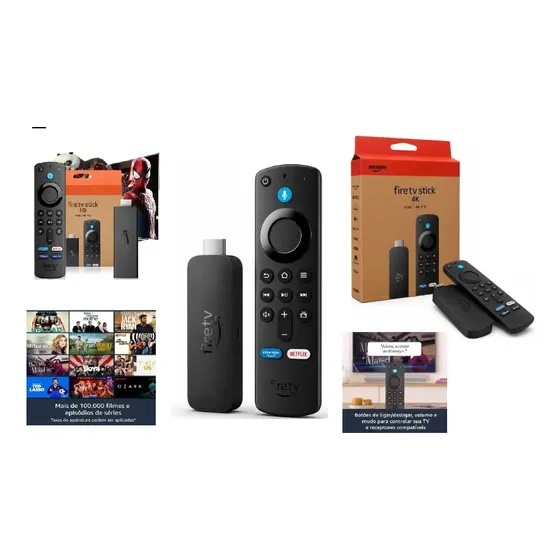Amazon Fire Tv Stick Full Hd, Com Controle Remoto Por Voz Al