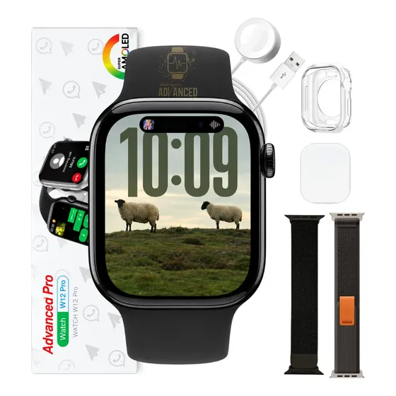 Novo Smartwatch Microwear W12 Pro Séries 12 Amoled 47mm 2027